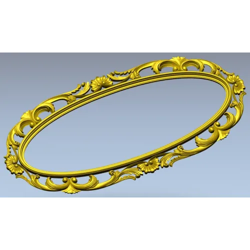 Aurelia Oval Decorative Frame STL for CNC