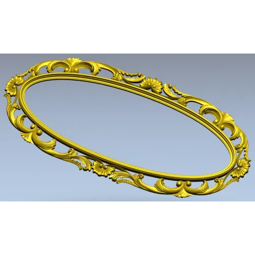 Aurelia Oval Decorative Frame STL for CNC