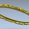 Aurelia Oval Decorative Frame STL for CNC