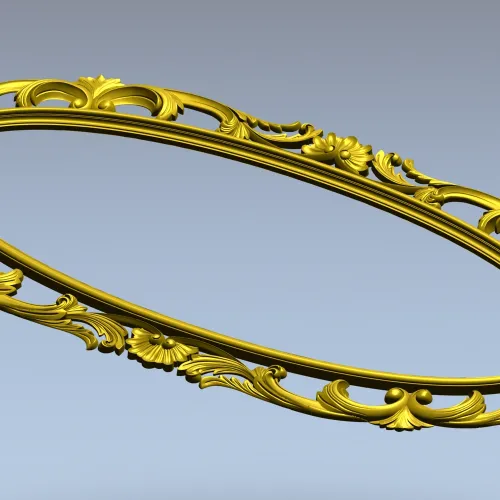 Aurelia Oval Decorative Frame STL for CNC