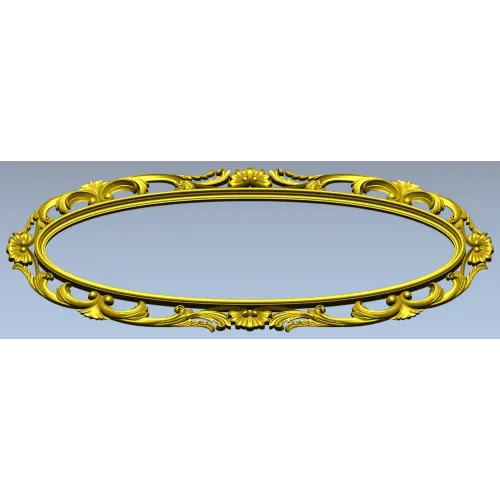 Aurelia Oval Decorative Frame STL for CNC