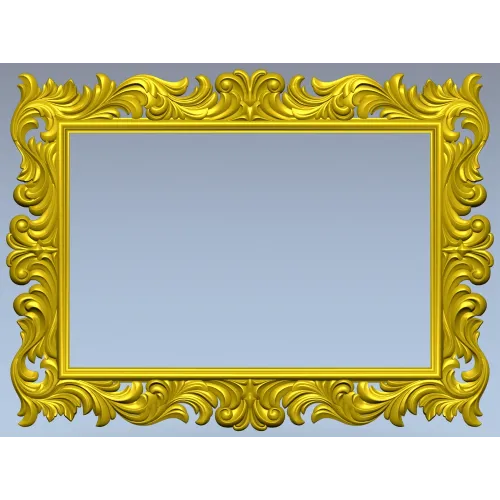 Baroque Acanthus Decorative Frame STL for CNC