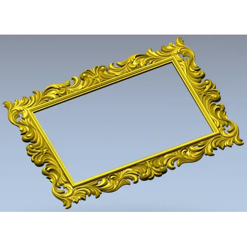 Baroque Acanthus Decorative Frame STL for CNC