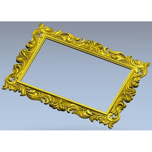 Baroque Acanthus Decorative Frame STL for CNC