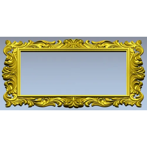 Baroque Acanthus Decorative Frame STL for CNC
