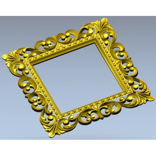 Baroque Square Frame STL for CNC Milling