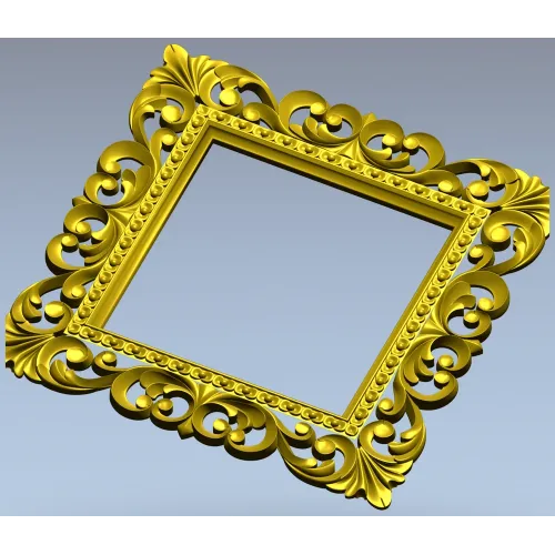 Baroque Square Frame STL for CNC Milling