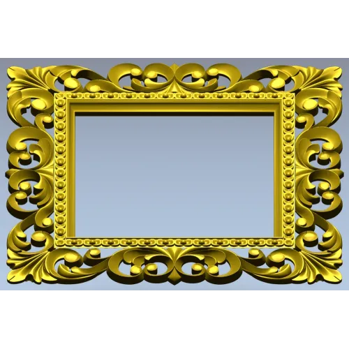 Baroque Square Frame STL for CNC Milling