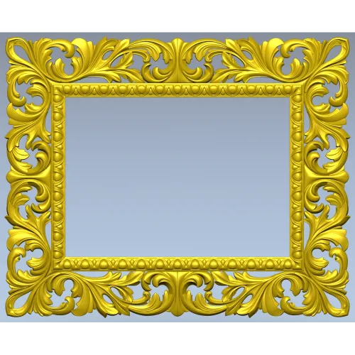 Ornate Acanthus Frame STL for CNC - 3D model for wood carving
