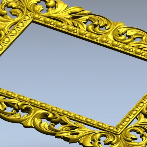 Ornate Acanthus Frame STL for CNC - 3D model for wood carving