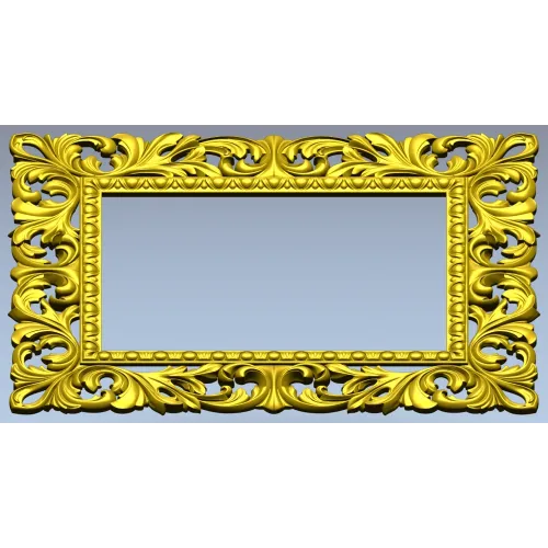 Ornate Acanthus Frame STL for CNC - 3D model for wood carving