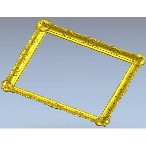 Барочная рамка-багет STL для ЧПУ - детализированная 3D модель