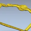 Ornate Shell Crest Frame - STL 3D Model for CNC