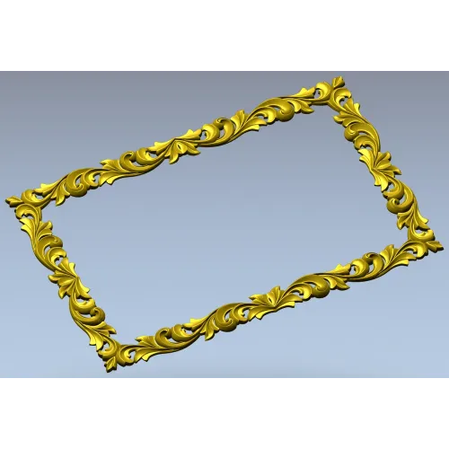 Резная акантовая рамка в барочном стиле - 3D модель STL для ЧПУ