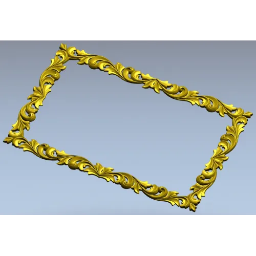 Резная акантовая рамка в барочном стиле - 3D модель STL для ЧПУ
