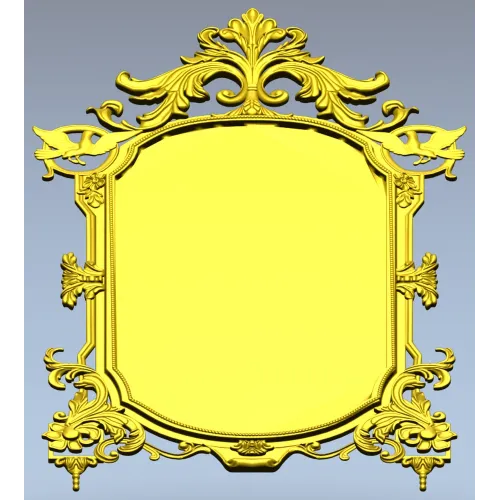 Baroque Ornamental Frame STL for CNC