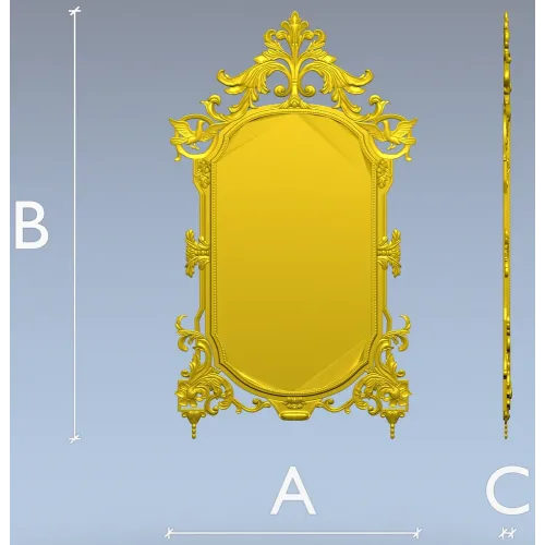 Baroque Ornamental Frame STL for CNC