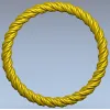 Twisted Rope Round Frame - STL 3D Model for CNC