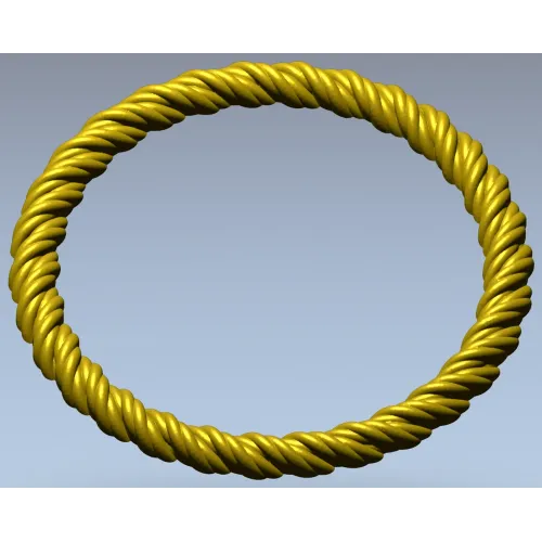 Twisted Rope Round Frame - STL 3D Model for CNC