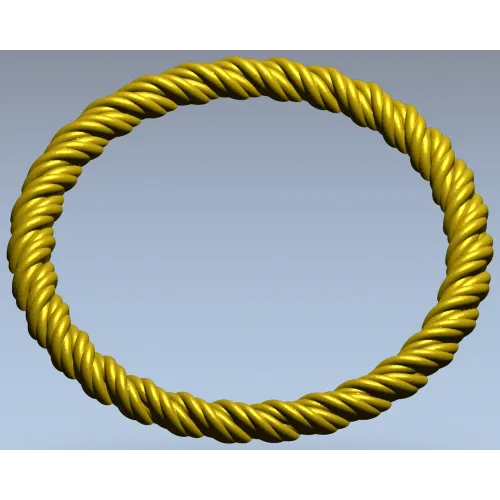 Twisted Rope Round Frame - STL 3D Model for CNC