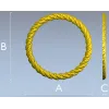 Twisted Rope Round Frame - STL 3D Model for CNC