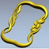 Рамка с плетёным растительным декором - 3D модель STL для ЧПУ