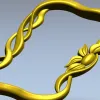 Рамка с плетёным растительным декором - 3D модель STL для ЧПУ
