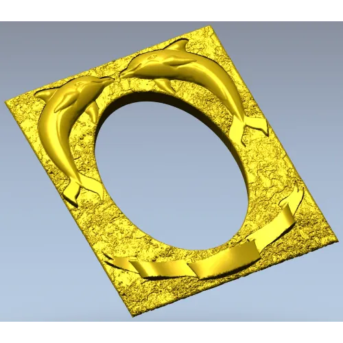 Рамка с дельфинами - 3D модель STL для ЧПУ