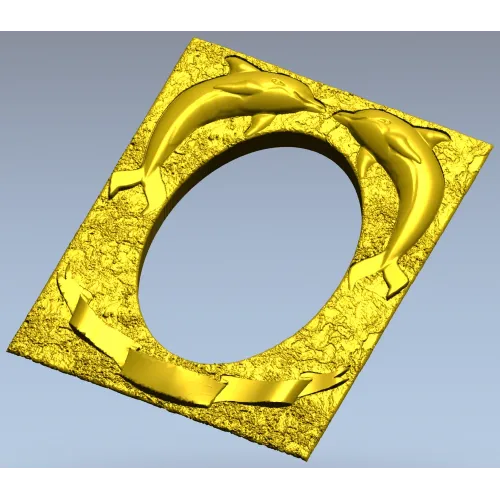 Рамка с дельфинами - 3D модель STL для ЧПУ