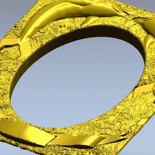 Рамка с дельфинами - 3D модель STL для ЧПУ