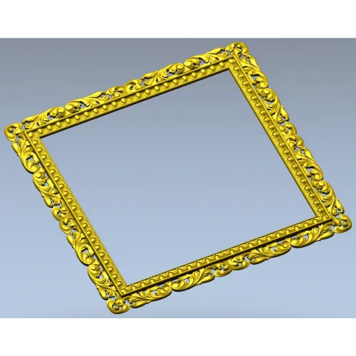 Квадратная барочная рамка - 3D модель STL для ЧПУ