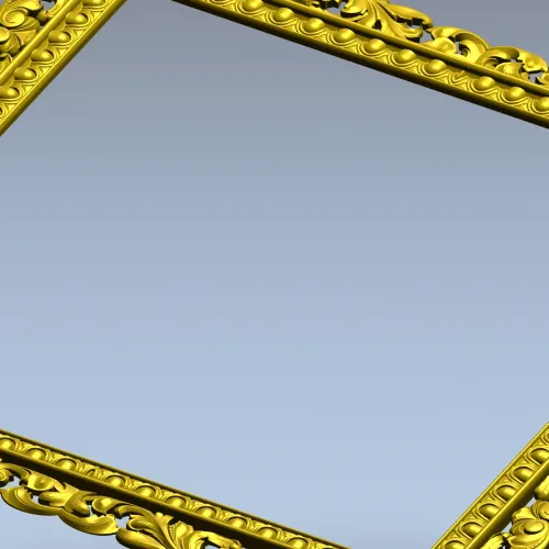 Квадратная барочная рамка - 3D модель STL для ЧПУ