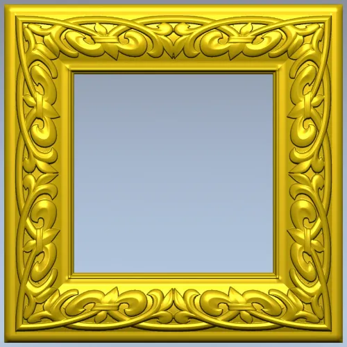 Ornate Square Frame STL for CNC Milling