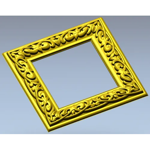 Ornate Square Frame STL for CNC Milling