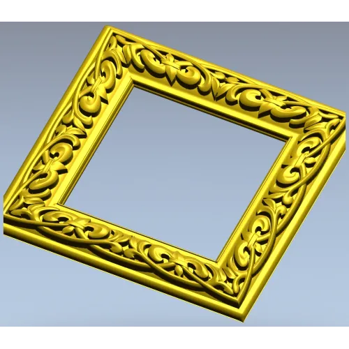 Ornate Square Frame STL for CNC Milling
