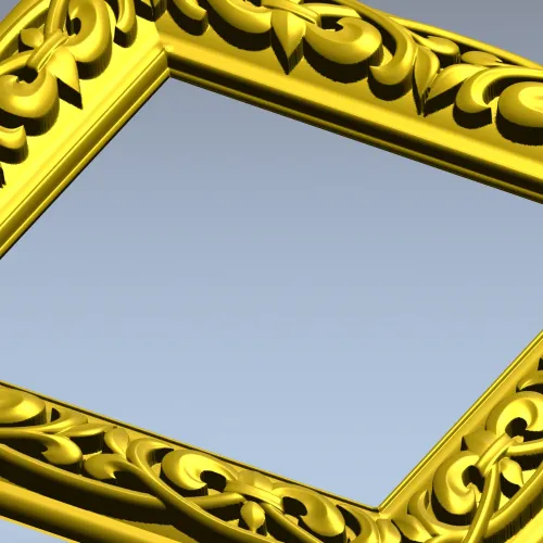 Ornate Square Frame STL for CNC Milling