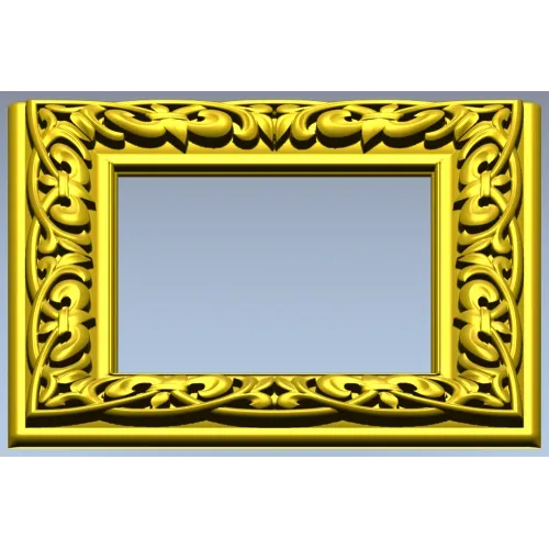 Ornate Square Frame STL for CNC Milling