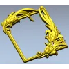 Lily Embrace - decorative frame 3D model STL for CNC