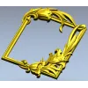 Lily Embrace - decorative frame 3D model STL for CNC