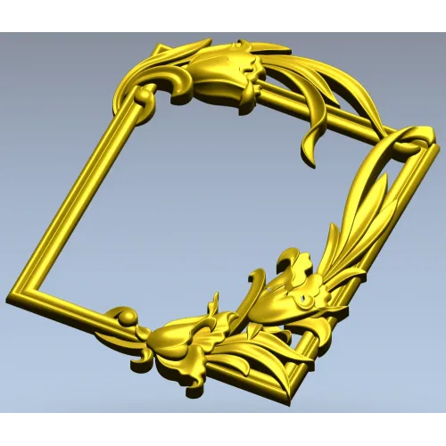 Lily Embrace - decorative frame 3D model STL for CNC