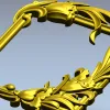 Lily Embrace - decorative frame 3D model STL for CNC