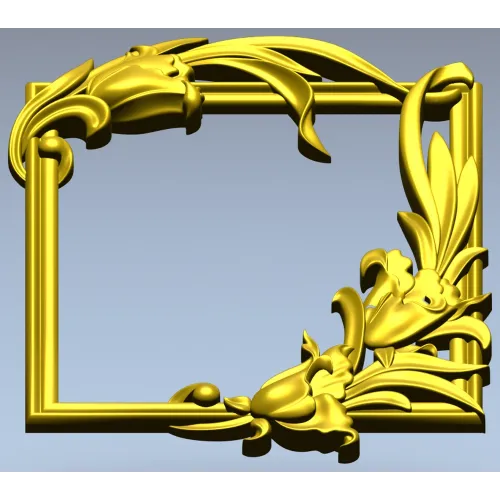 Lily Embrace - decorative frame 3D model STL for CNC