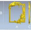 Lily Embrace - decorative frame 3D model STL for CNC