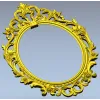Ornate Oval Rococo Frame STL for CNC