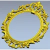 Ornate Oval Rococo Frame STL for CNC