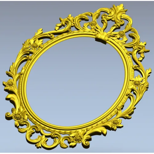 Ornate Oval Rococo Frame STL for CNC