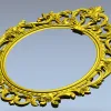 Ornate Oval Rococo Frame STL for CNC