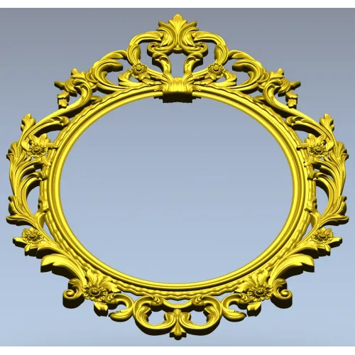 Ornate Oval Rococo Frame STL for CNC