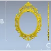 Ornate Oval Rococo Frame STL for CNC