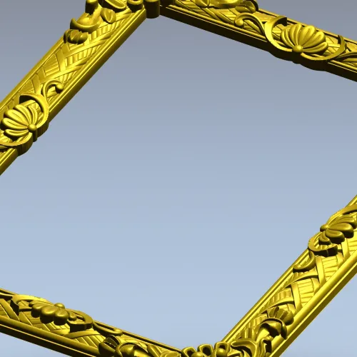 Ornate Baroque Picture Frame STL for CNC